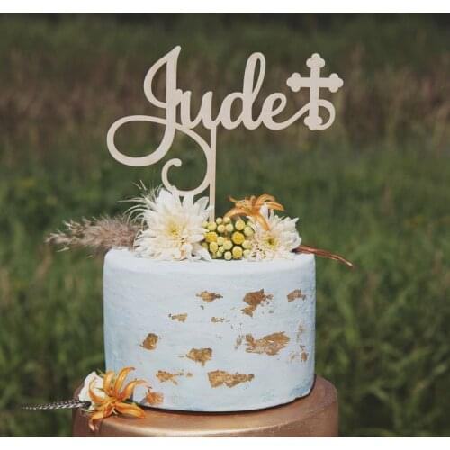 God bless cake topper, Baptism cake topperBaptism decorations, ,Custom cake topper, Name cake topper, Cross cake topper