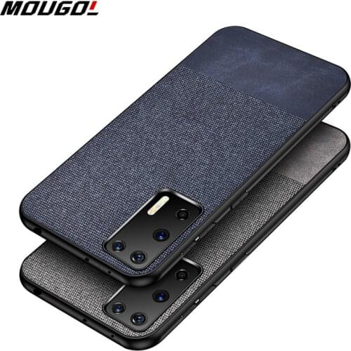 For Huawei P40 Pro Case Cloth Fabric Silicone Soft Edge Shockproof Back Cover For Huawei P40 Pro Plus P 4 0 Pro Lite Case Funda