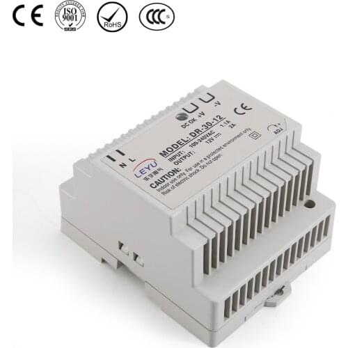 Din Rail led power source CE RoHS authentication DR-30-5 output 30W 5V switching power supply