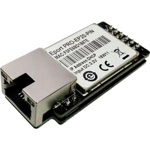 Eport Pro EP20-Pin Linux Network Server Industrial Super Port TTL Serial to Ethernet Embedded Module DHCP 3.3V TCP IP TelnetQ182