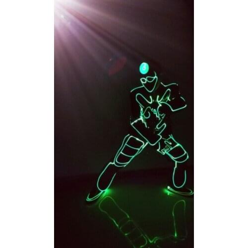 Fluorescent dance dress Lucky star costume IED programming combination luminous night dance passion clothing electric light show