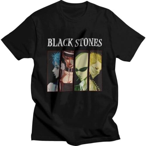 Nana Osaki T-Shirts Men Novelty T Shirts Short Sleeve Anime Manga Black Stones Tshirt 100% Cotton Tee Tops Clothes