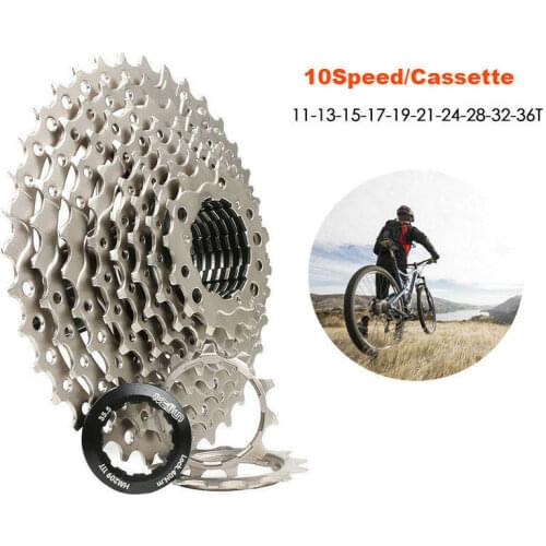 MTB Bicycle 10Speed Cassette Mountain Road Bike 11-36T Freewheel Cog Sprocket Flywheel Metal Thread Sprocket Bike Part Accessori