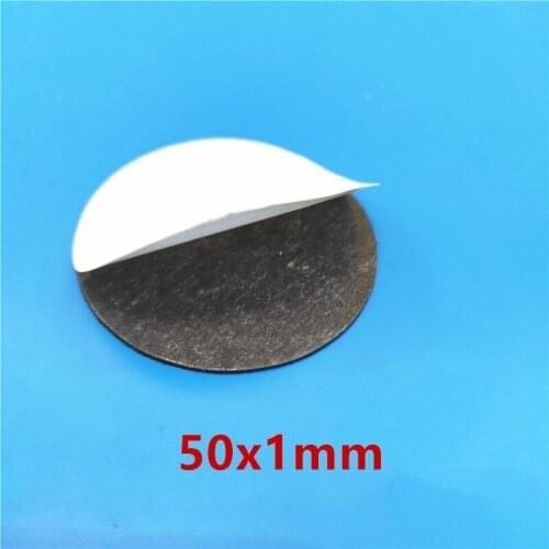 50x1 Round Magnetic Refrigerator Sticker Fit Glass Cabochon Fridge Magnet DIY Refrigerator Magnet Blackboard Sticker 50mm x 1mm