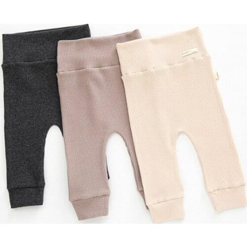 Baby Toddler Solid Striped Tight Leggings Autumn Winter Warm Pants Soft Cotton Clothing Baby Boy Girl Clothes 0-18M