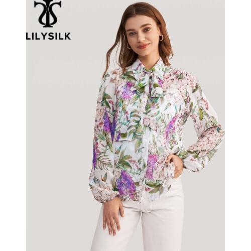 Блузки с принтом LILYSILK China At AliExpress