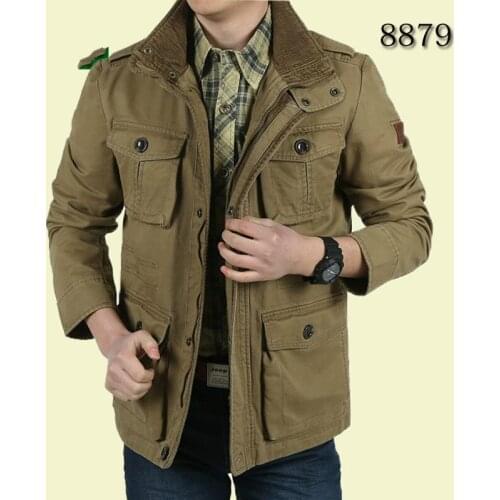 S-8XL Mens Stand Collar Warm Winter Cotton Short Outwear Army Peacoats Cotton Coat Plus Size Oversize 2Colors New