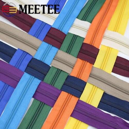 2/4Meters Meetee 5# Nylon Zipper + Zipper Slider DIY Handmade Bag Sofa Cover Pillow Clothing Zip Sewing Accessories AP672/ZA245