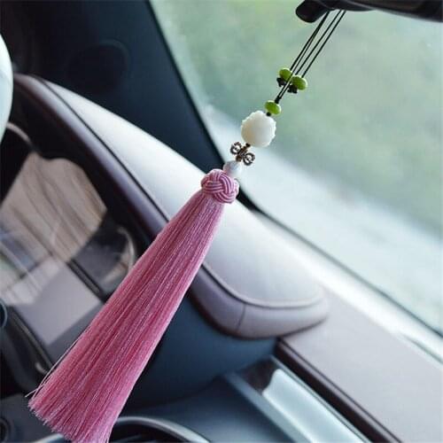 The New Meditation Bodhi Sculpture lotus Car rearview mirror ornaments Pendant tassel Handmade craft making free delivery