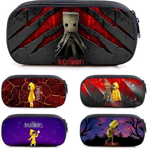 Hot Game Little Nightmares 2 Pencil case Women Cosmetic Hand Bag Kindergarten Pen box Kids Cartoon School Supplies Kawaii Gift