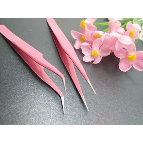 2 Pieces High Quality Seeashine Eyelash Vetus Tweezers Eyebrow Tweezer Stainless Steel for Lashes Extension Tools Free Shipping
