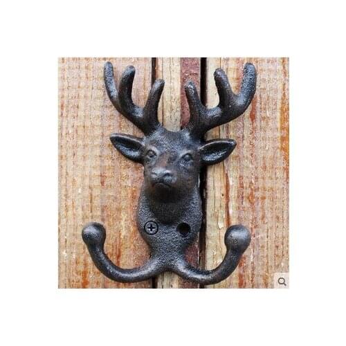 Courtyard club house hanging candl European vintage cast iron hook hanging wall cap hanging hook household roosterroom