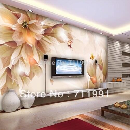 Custom papel DE parede 3 d, large murals papel DE parede floral used in the sitting room the bedroom TV wall vinyl wallpaper