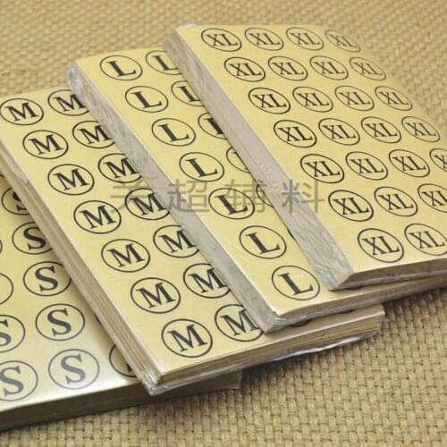 Transparent large circular lable adhesive lable clothing size standard 2.2cm instant adhesive lable stickers