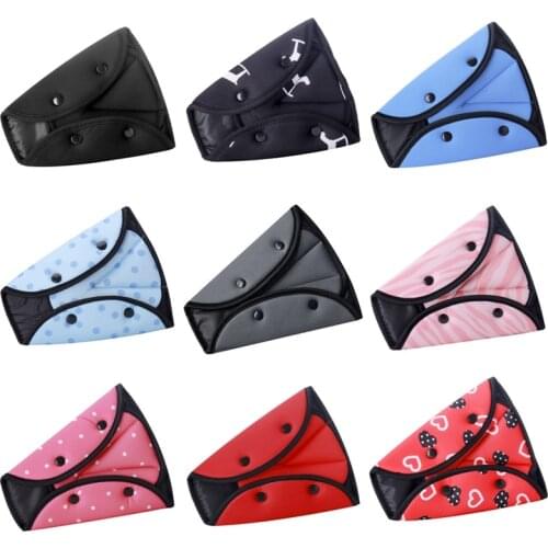 Car Seat Safety Seat Belt Adjustable Holder Triangle Pad Auto Interior For Child Baby Kids Seatbelt Anti-Neck Padding Cover