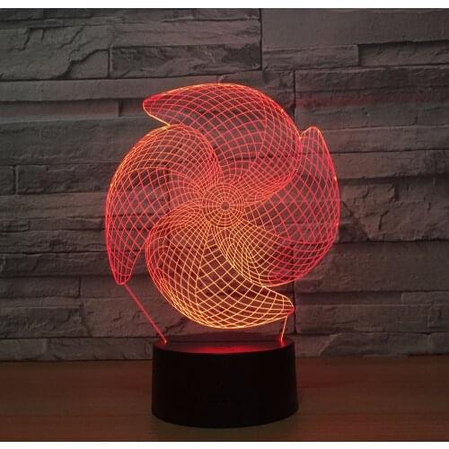 Windmill Touch Led Night Light D Visual Night Light New Fancy Electronics Usb Led 3d Lamp Kids Room Led Kids Lights Lamps