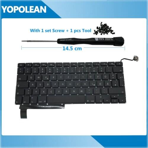 New Germany German Replacement Keyboard with Screw Tool For Macbook Pro 15" A1286 2009 2010 2011 2012