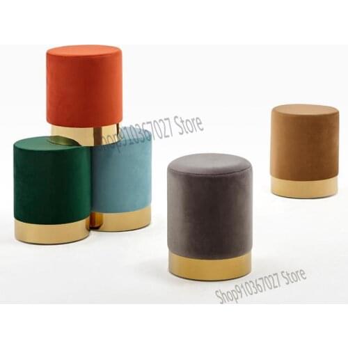 Makeup Stool Dressing Stool Modern Minimalist Light Luxury Pier Nordic Ins Style Stainless Steel Shoe Changing Stool