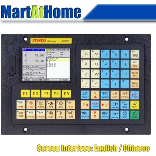 XC609T 2 Axis USB CNC Control System G-code Support Outer Circle, End Face, Slot,Taper, Arc, Thread, Tapping, Deep Hole Drilling
