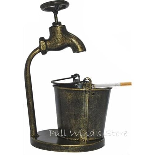 Fun Retro faucet metal ashtray bar and home Creative Ashtray rural decoration