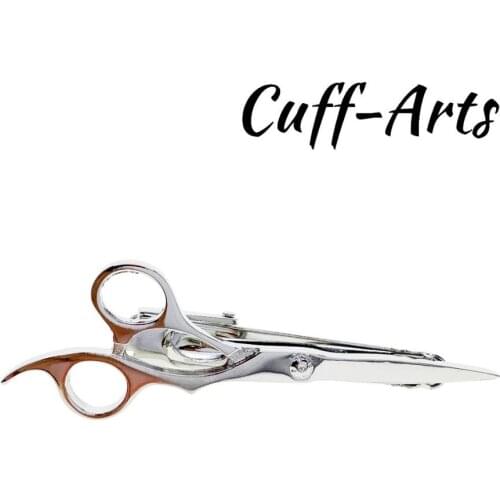 New Simple Fashion Style Scissors Tie Clip for Men Metal Simple Bar Clasp Practical Necktie Clasp Tie Pin for Mens Gift T20023