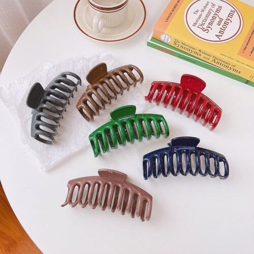 New Hot Sale Solid Colorl Claw Clip Large Hairpin Crab Hair Claws Bath Clip Ponytail Clip For Women Girl Hair Accessories Gift