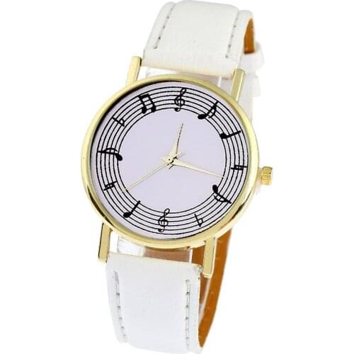 Gnova Women Music Watch Piano PU Leather Woman Fashion Wristwatches Quartz Geneva Style Casual Dress Montre Student Reloj B105