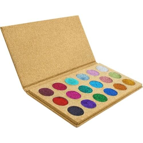 10 Piece Glitter Sequins Glitter Eyeshadow Power Palette Highlighter Shimmer Makeup Private Label