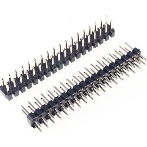 100pcs 2x18 P 36 Pin 2.0 mm Pin Header male Dual row Straight PCB 180 Through Hole Insulator height 2.00mm Rohs Lead Free