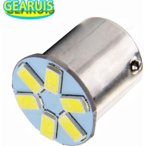 100pcs 1156 BA15S 1157 BAY15D P21/5W 6 SMD 5630 5730 LED 6led car auto Brake Tail Turn signal led bulb 12V White Red Yellow
