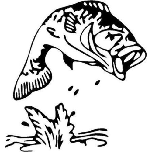 14.3*15.2CM Bass Fish Jumping Water Pond Lake Funny Car Sticker Fashion Car Boby Decal C4-0839