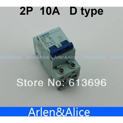 2P 10A D type 240V/415V 50HZ/60HZ Circuit breaker MCB safety breaker