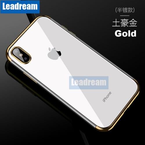 300pcs Transparent Plating Frame Case for iPhone 11 Pro MAX X XS XR XS Max 6 6S 7 8 Plus Clear Soft TPU Silicone Back Cover