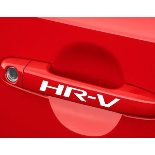 4PCS Car Styling Vinyl Door Handle Sticker Decal For Honda HRV HR-V Sport Auto Decor Waterproof Reflective Decal Car Accessories