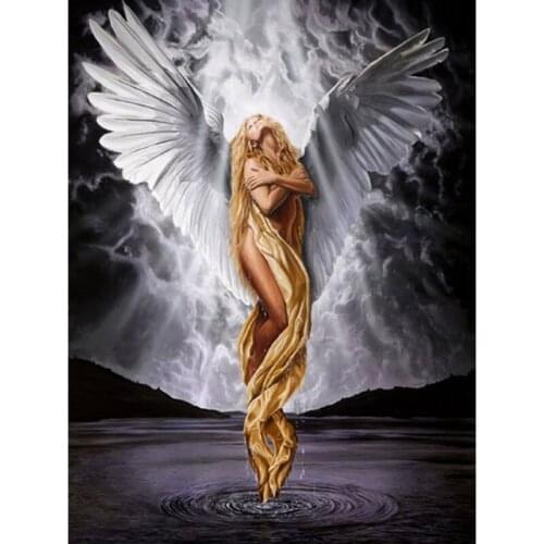 5D Diy Diamond Painting Cross Stitch full Square Round Diamond Embroidery angel picture for room Decor H956