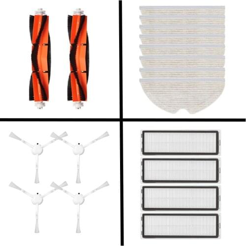 Newest Design Accessories for Xiaomi Mijia 1T Robot Vacuum Cleaner STYTJ02ZHM Washable Parts Kits Whole Set white