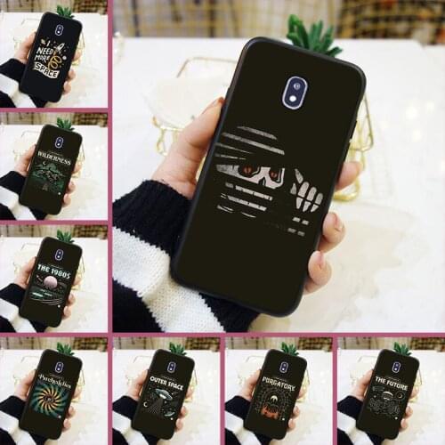 Black Space Phone Case For Samsung Galaxy J2 J5 J7 Prime J3 J5 J7 2015 2016 2017 For Samsung J4 J6 J8 Plus Silicone Back Cover
