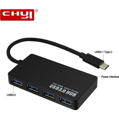 CHYI Type-c/Multi USB3.0 Hub 4 Port USB-C High Speed Micro USB Splitter Adapter For PC Laptop Desktop Smartphone Type C Macbook