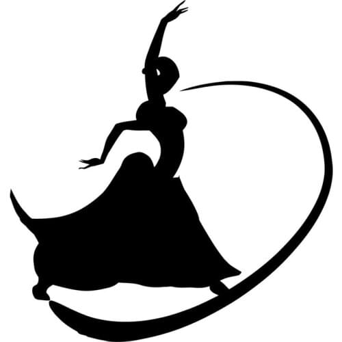 12.9cm*13.6cm Flamenco Dance Woman Passion Decor Stickers Decals
