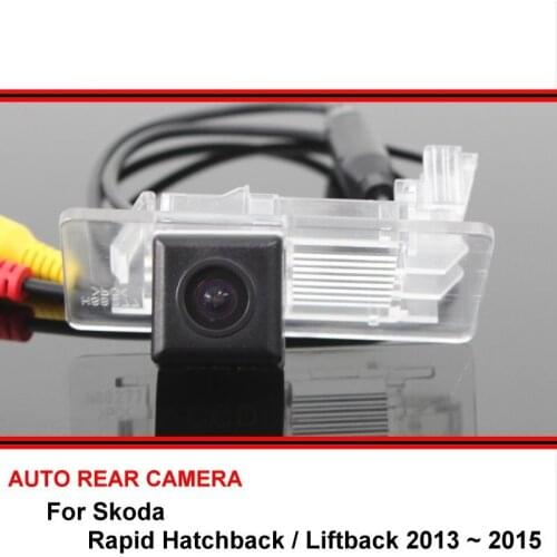 For Skoda Rapid Hatchback / Liftback 2013~2015 SONY HD CCD Car Rearview Parking Rear View Camera Reverse Backup Night Vision