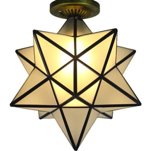 European style personality creative Pentagram bedroom corridor balcony ceiling lamp