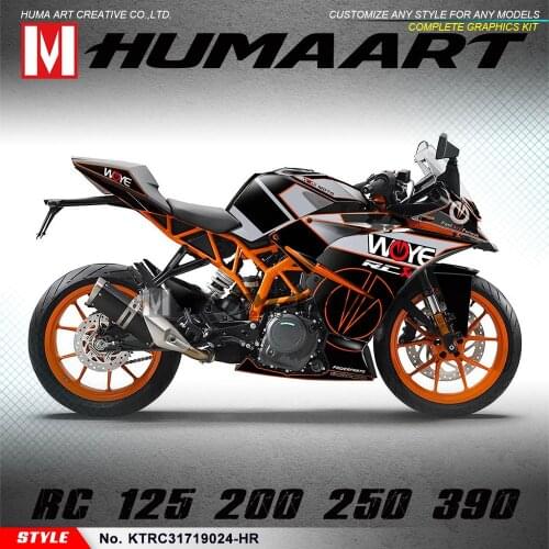 HUMAART Motorcycle Décor Vinyl Decals Sticker Kit for RC 125 200 250 390 2014 2015 2016 2017 2018 2019 2020
