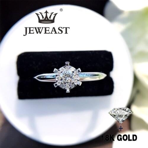 Natural Diamond 18K Gold Pure Gold Ring Beautiful Gemstone Ring Good Upscale Trendy Classic Party Fine Jewelry Hot Sell New 2020