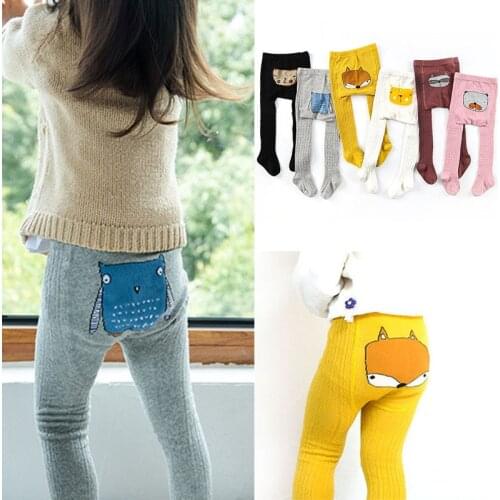 Baby Girl Tights Meisje Pantyhose Cartoon Animal Newborn Baby Boys Tights Stockings Spring Soft Knit Toddler Infant Kids Tights