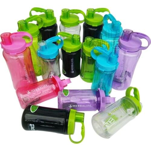 Colorful Big Capacity 2L 2000ml Fashion Portable Space Herbalife Nutrition Custom Shaker With straps straw Sports water Bottle