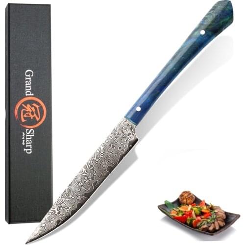 GRANDSHARP Damascus Kitchen Knife vg10 Japanese Damascus Steel Utility Tomato Paring Kitchen Chefs Knives Cooking Tools Gift