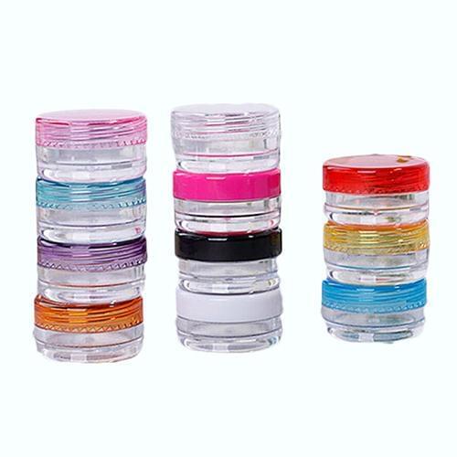 Small Plastic Cream Sample Mini Round Empty Bottle Jar Pot Cosmetic Container Refillable Bottles