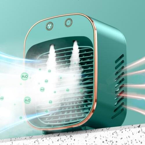 TT Little Fan Portable Student Dormitory USB Rechargeable Desktop Mini Small Air Conditioning Spray Mute