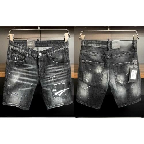 DSENQI Men Jeans Ripped for Skinny DSQ shorts Jeans Pants Mens Jeans A396-1