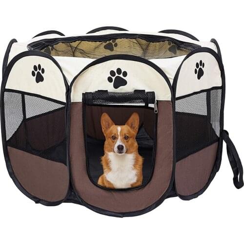 Pet Dog Tent Pet Playpen Carrier Dog Cat Puppies Portable Foldable Durable Paw Kennel